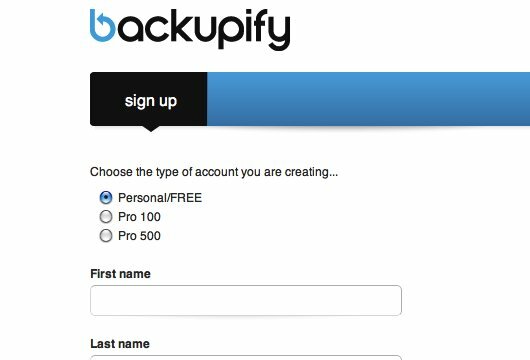 contas online de backup