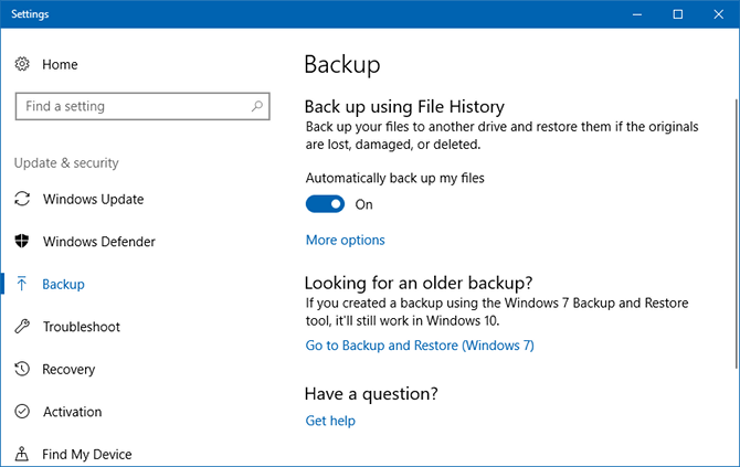 O Guia de backup e restauração do Windows histórico de arquivos do Windows 3