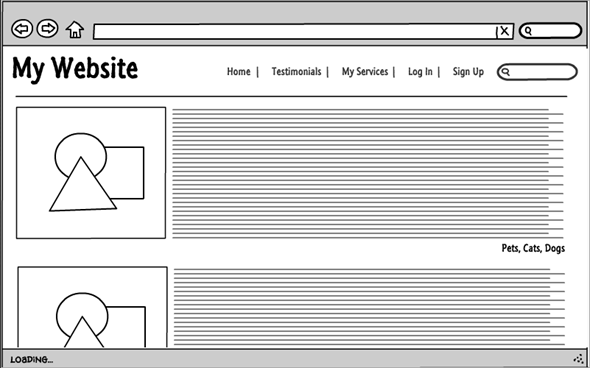 estrutura de arame do site