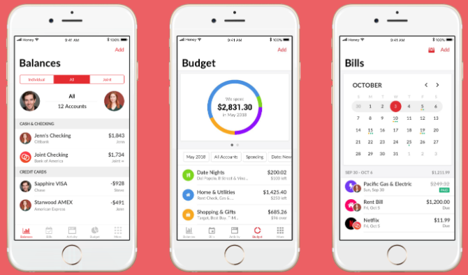 HoneyDue é um aplicativo gratuito de rastreamento e orçamento de dinheiro para casais