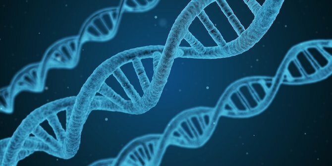 Ilustração de uma dupla hélice de DNA