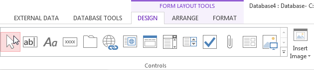 Layout de formulário do Access 2013